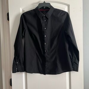Talbots Black Button Down